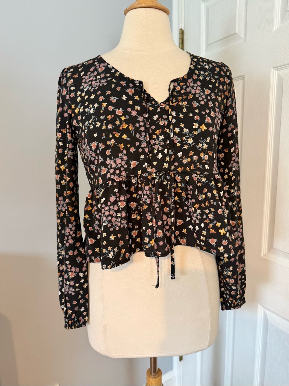 Hippie Rose Floral Peplum Top